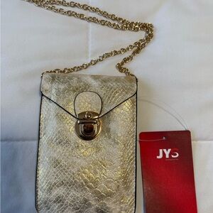 NWT- Gold Textured Crossbody Bag